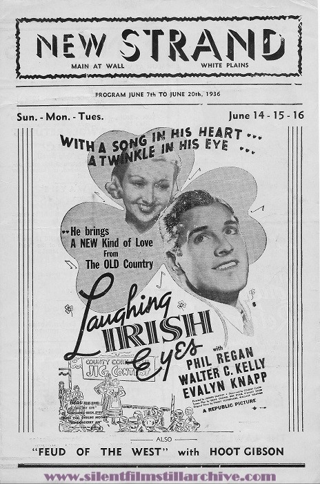 New Strand Theatre program, White Plains, New York, USA for the week beginning June 7, 1936