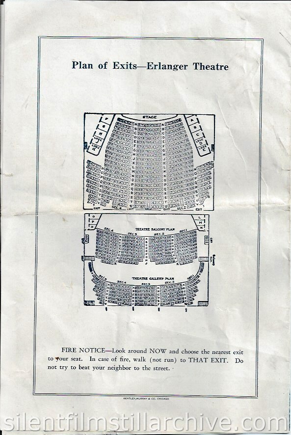 WINGS (1927) program from the Erlanger Theatre in Chicago, Illinois