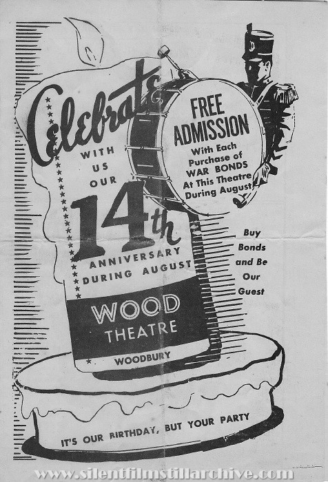 Wood Theatre program, Woodbury, New Jersey, August 20, 1945