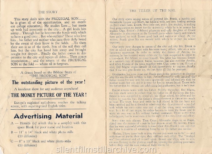 Advertising Herald for ZAPPATORE (1930) with Gustavo Serena.