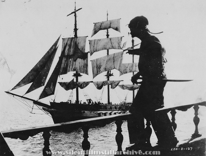 A sailing ship from AS NO MAN HAS LOVED (1925)