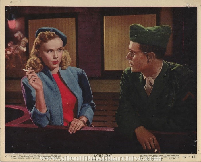 Anne Francis and John Lupton in BATTLE CRY (1955)