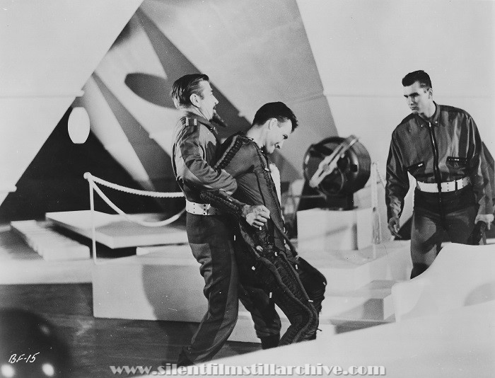 Boyd 'Red' Morgan and Robert Clarke in BEYOND THE TIME BARRIER (1960)