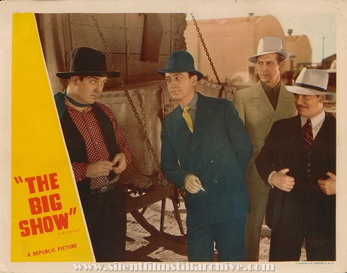 Lobby card for THE BIG SHOW (1936) with Smiley Burnette and Harry Worth