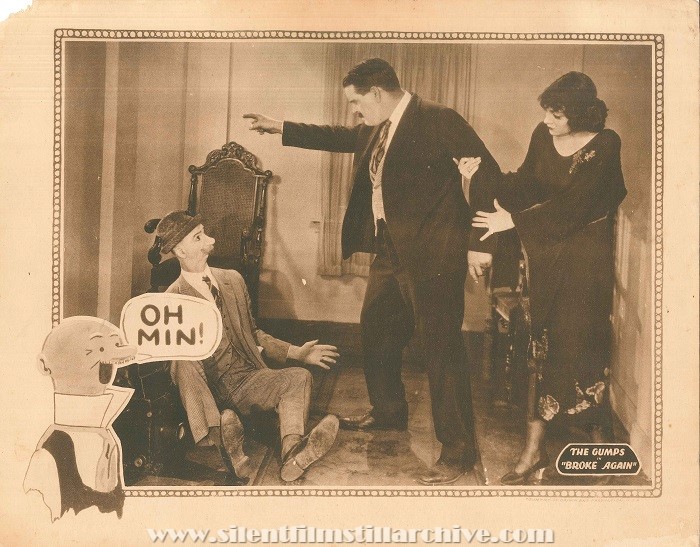Lobby card for BROKE AGAIN (1927) with Joe Murphy and Fay Tincher