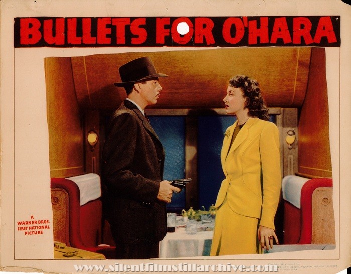 Lobby card for BULLETS FOR O'HARA (1941) with Roger Pryor and Joan Perry