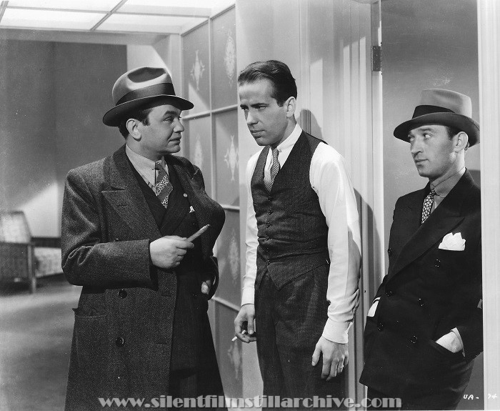 Edward G. Robinson, Humphrey Bogart, and George E. Stone in BULLETS OR BALLOTS (1936).