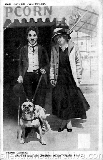 Charlie Chaplin in BY THE SEA  (1915) Red Letter Photocard