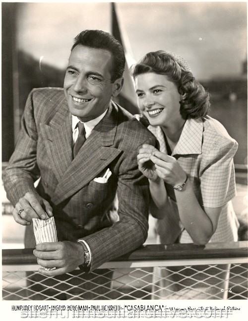 Humphrey Bogart and Ingrid Bergman in CASABLANCA (1942)