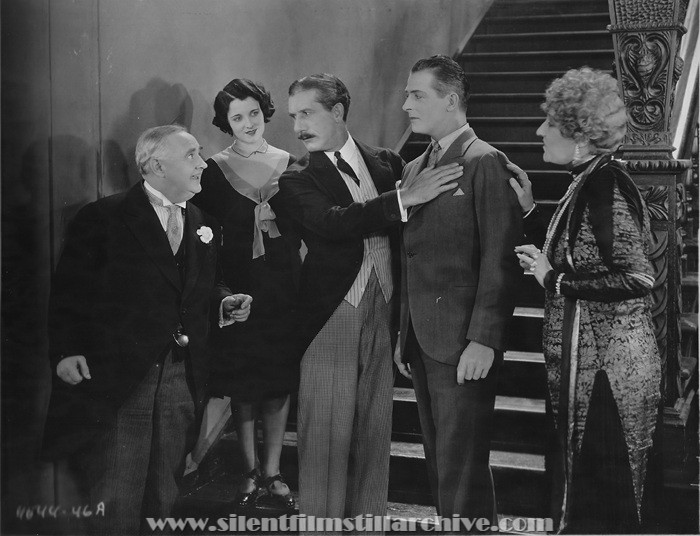 Otis Harlan, Gertrude Olmstead, Charles Gerrard, Reginald Denny and Emily Fitzroy in THE CHEERFUL FRAUD (1926)