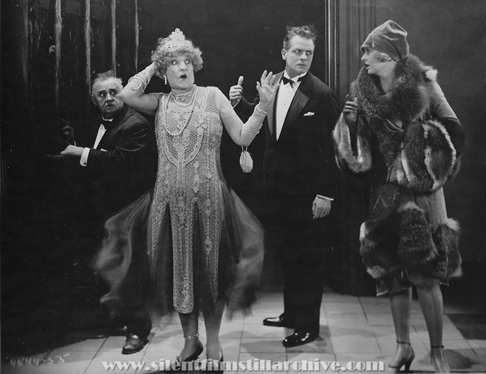 Otis Harlan, Emily Fitzroy, Reginald Denny, and Gertrude Astor in THE CHEERFUL FRAUD (1926)