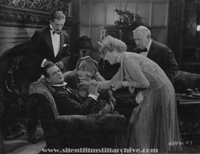 Charles Gerrard, Reginald Denny, Gertrude Astor, Emily Fitzroy, and Otis Harlan in THE CHEERFUL FRAUD (1926)