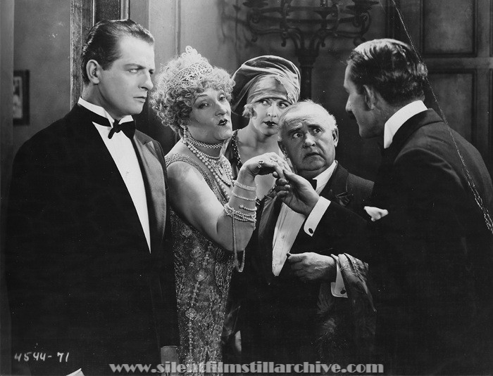Reginald Denny, Emily Fitzroy, Gertrude Astor, Otis Harlan, and Charles Gerrard in THE CHEERFUL FRAUD (1926)