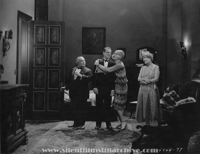 Otis Harlan, Reginald Denny, Gertrude Astor and Emily Fitzroy in THE CHEERFUL FRAUD (1926)