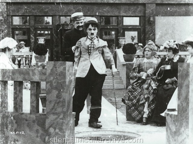 Albert Austin and Charlie Chaplin in THE CURE (1917).