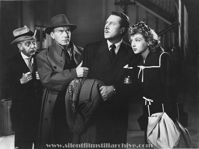 Hobart Cavanaugh, William Demarest, Allyn Joslyn and Evelyn Keyes in DANGEROUS BLONDES (1943)