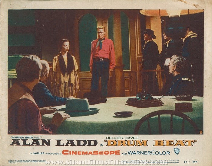 Lobby card for DRUM BEAT (1954) with Marisa Pavan and Alan Ladd