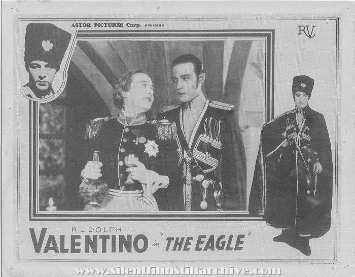 Lobby card for THE EAGLE (1925) with Louise Dressler and Rudolph Valentino