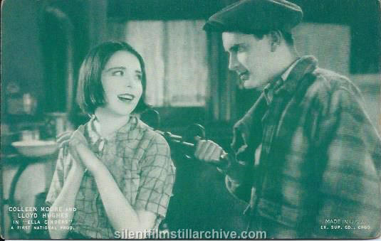 Arcade card with Colleen Moore and Lloyd Hughes in ELLA CINDERS (1926)