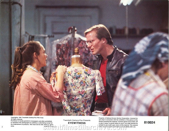 Lobby card with Christopher Reeve in EYEWITNESS (1981)