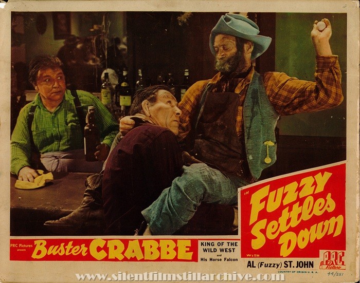 Lobby card for FUZZY SETTLES DOWN (1944) with Al St. John