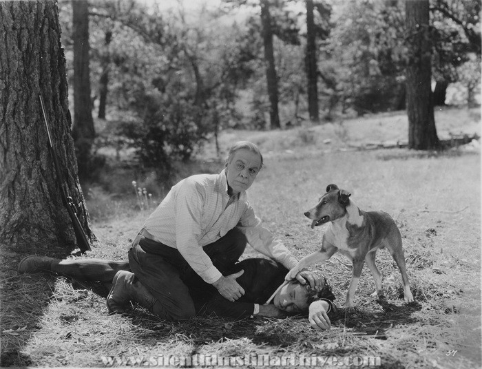 Edward Coxen, Joseph Bennett, and Hank the Dog in GOD'S GREAT WILDERNESS (1927)