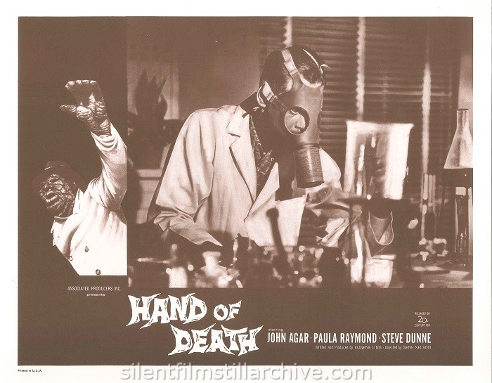 Lobby card with John Agar in HAND OF DEATH (1962)