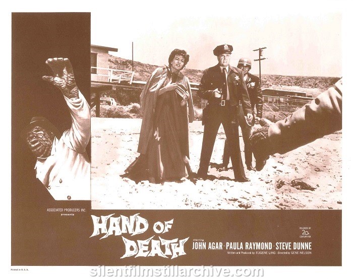 Lobby card with John Agar in HAND OF DEATH (1962)