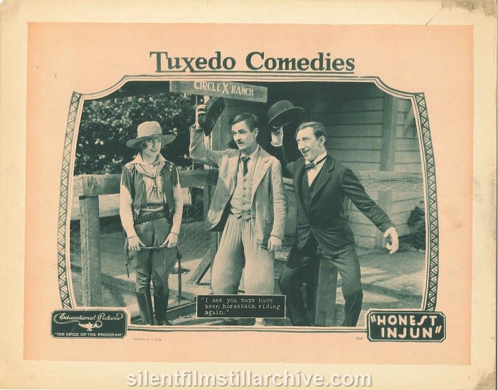 Lobby card for HONEST INJUN (1926) with Johnny Arthur