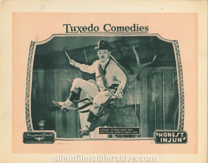 Lobby card for HONEST INJUN (1926) with Johnny Arthur