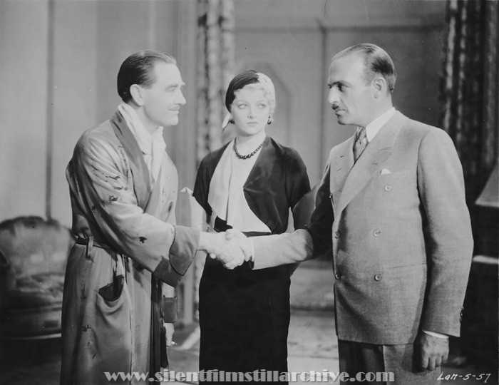 Owen Moore, Myrna Loy, and C. Henry Gordon in HUSH MONEY (1931)