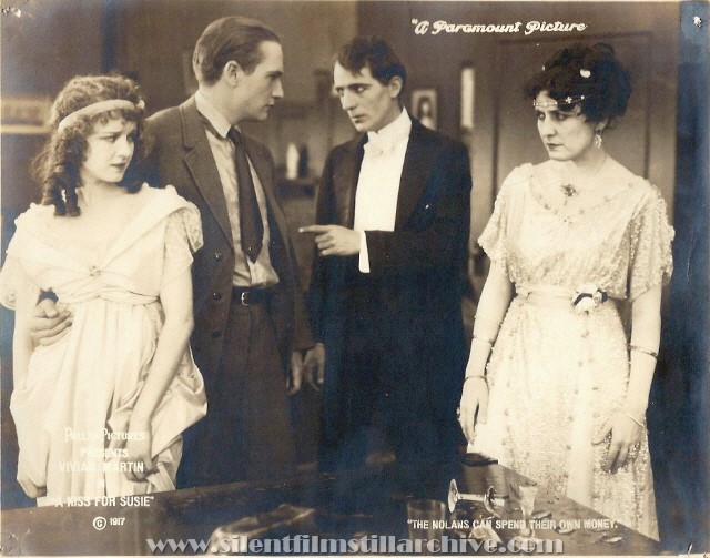 Vivian Martin, Tom Forman, Jack Nelson and Pauline Perry in A KISS FOR SUSIE (1917)