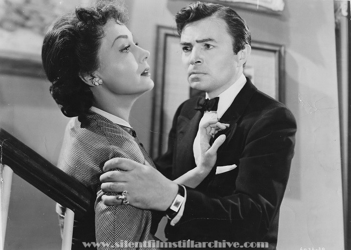 Pamela Mason and James Mason in LADY POSSESSED (1952)