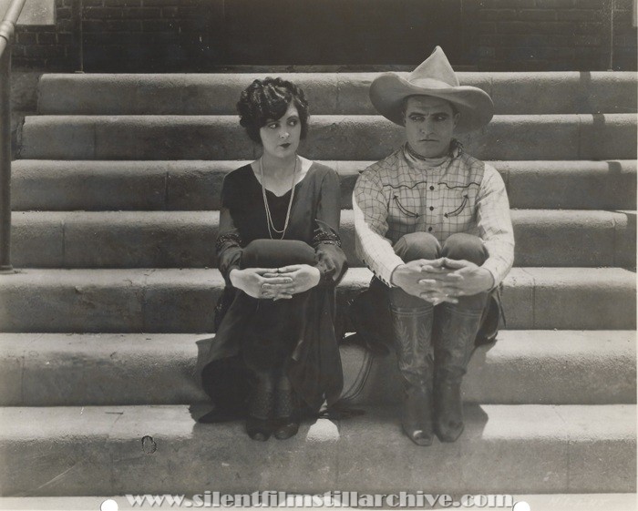 Billie Dove and Tom Mix in THE LONE STAR RANGER (1923)