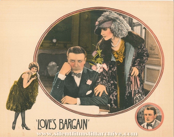 Lobby card for LOVE'S BARGAIN (1924) with Clive Brook and Marjorie Daw