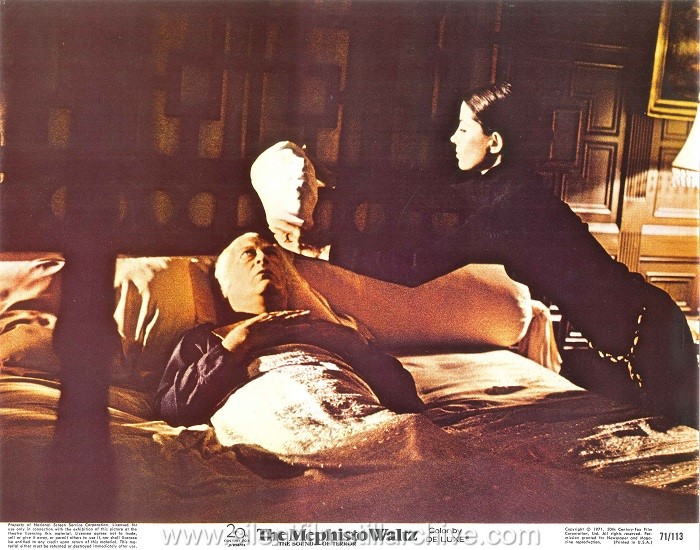 Lobby card for THE MEPHISTO WALTZ (1971) with Curt Jurgens and Barbara Parkins.