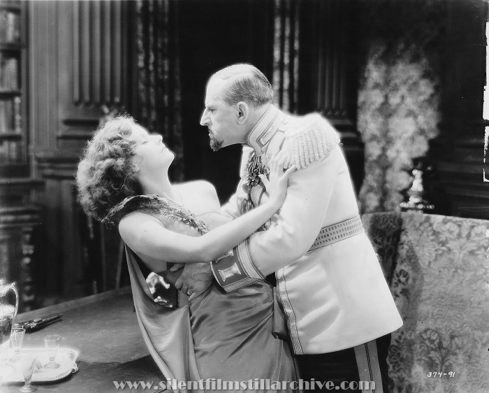 Great Garbo and Gustav von Seyffertitz in THE MYSTERIOUS LADY (1928)
