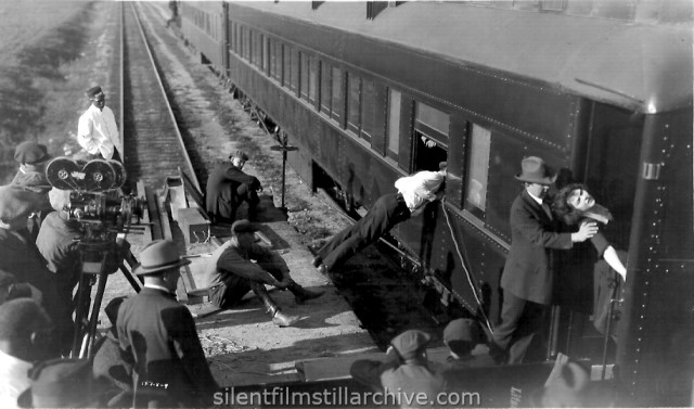 Rupert Hughes directing Helene Chadwick in THE OLD NEST (1921)