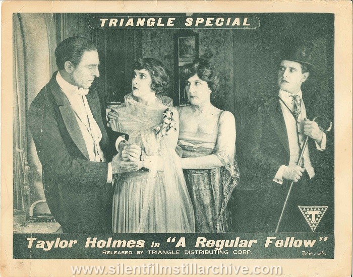 Lobby card with Millicent Fisher and Taylor Holmes in A REGULAR FELLOW (1919)