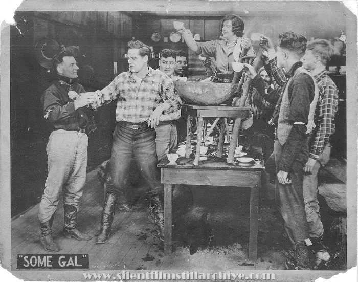 Lobby card for SOME GAL (1919) with George Chesebro and Texas Guinan