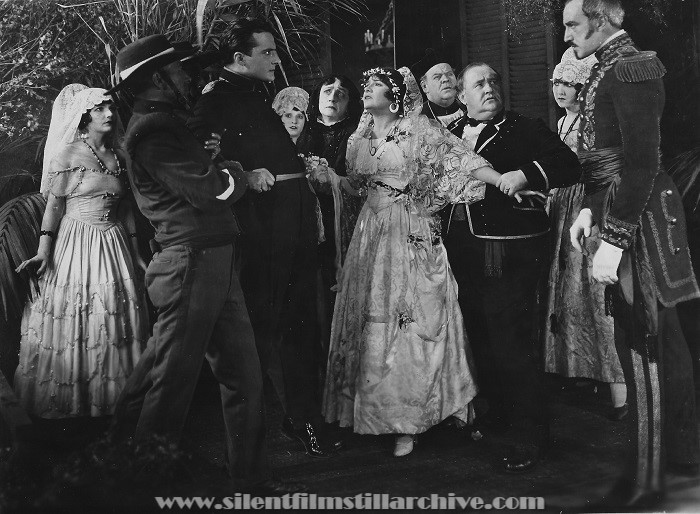 Gaston Glass, Alice Lake, Otis Harlan, and Robert McKim in THE SPIDER AND THE ROSE (1923)