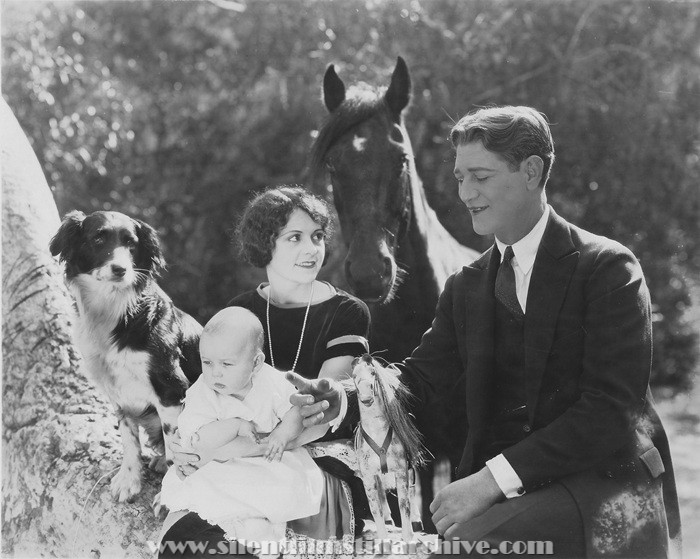 Rex the dog, Louise Lorraine, Black Beauty (a horse) and Art Acord in THREE IN EXILE (1925)