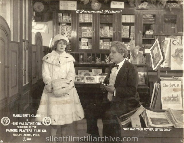 Marguerite Clark and Frank Losee in THE VALENTINE GIRL (1917). "Who was your mother, Little Girl?"