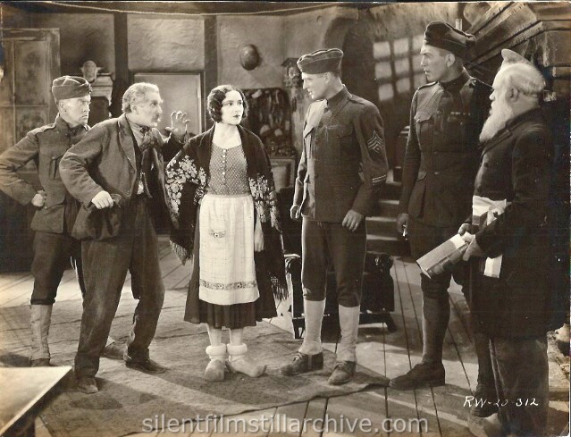 William V. Mong, Dolores del Rio, Edmund Lowe and Victor McLaglen in WHAT PRICE GLORY? (1926)
