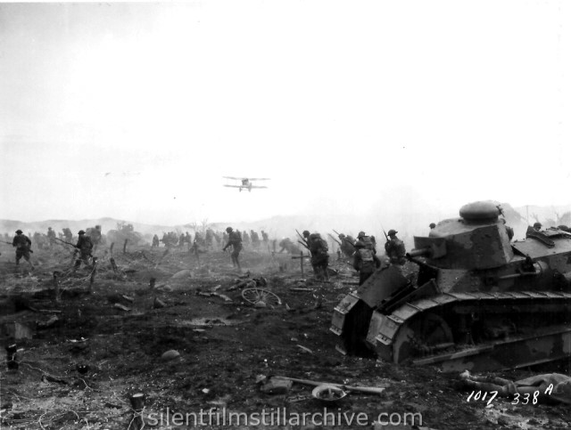 Battle scene from WINGS (1927)